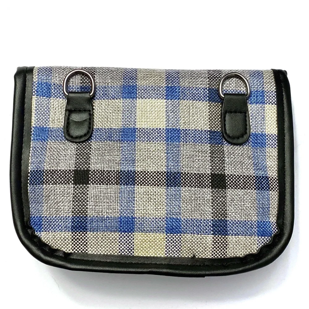 Plaid Mini Messenger Crossbody Bag - Picture 6 of 9